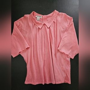 VTG - NWT - Victoire Peachy Pink Cotton Blouse - Size 10
